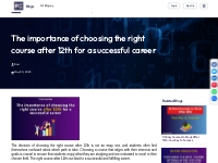 The importance of choosing the right course after 12th