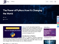 The Power of Python: How it's Changing the World