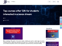 Top courses after 12th for students interested in