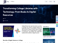 Transforming College Libraries with Technology: From Books