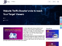 Website Traffic Booster's role to reach Your Target Viewers