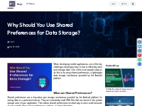 Why Should You Use Shared Preferences for Data Storage?