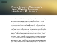 Window Companies Maidenhead's History Of Window Compani...