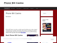 Phone Bill Casino - Deposit Using Phone Bill   Mobile Gambling Sites