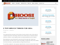 5 top service trends for 2024 - Phoosi