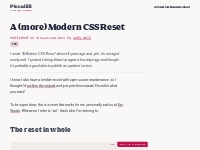    A (more) Modern CSS Reset - Piccalilli