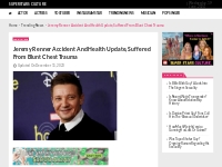 Jeremy Renner Accident And Health Update, Suffered From Blunt