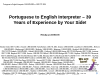 Portuguese to English Interpreter 800 210 2049   WhatsApp: 310.844 016