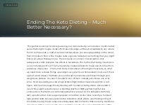 Ending The Keto Dieting - Much Better Necessary?