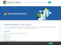 Terms And Conditions  | Practice Index