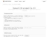 Convert C# Project to C++