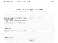 Convert C# project to Java