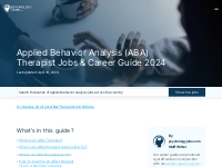 Applied Behavior Analysis (ABA) Therapist Jobs   Career Guide 2024 - P