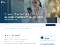 Business Psychologist Jobs   Business Psychology Career Guide -
