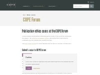 COPE Forum | COPE: Committee on Publication Ethics