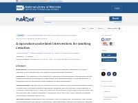Acupuncture and related interventions for smoking cessation - PubMed