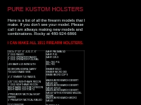 Pure Kustom Holsters Firearms list.