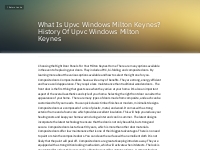 What Is Upvc Windows Milton Keynes? History Of Upvc Win...