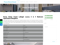 Purva Orient Grand Lalbagh 3   4 Bedroom Apartments Bangalore