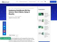 QuickBooks Bill Pay Service: How it Works, Setup   Benefits