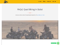 FAQ | Quad Bike in Dubai | ATV Quad Desert Safari Tour