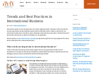 Key Trends and Best Practices in International Business