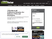 2024 Microsoft Conference Calendar: For Partners, IT Pros and Develope