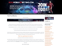 FIXED MATCHES 100% SURE - Real Fixed Matches, Betting Football Fixed M