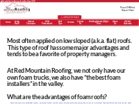 Foam Roofs | Red Mountain Roofing