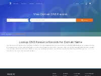 Query Domain DNS Resource Records. Free NS Lookup Tool
