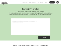 Domain Transfer | Move your domains to higher ground! - EPIK