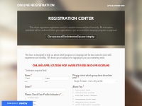 Online Registration - Application Form