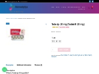 Buy Tadacip 20mg (Tadalafil) tablet Online | Uses of Tadacip 20mg
