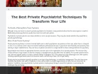 The Best Private Psychiatrist Techniques To Transform Your Life