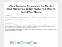 Is Your Company Responsible For The Best Adhd Medication Budget Twelve