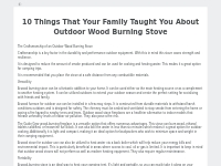 10 Things That Your Family Taught You About Outdoor Wood Burning Stove