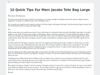 10 Quick Tips For Marc Jacobs Tote Bag Large