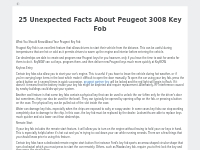 25 Unexpected Facts About Peugeot 3008 Key Fob