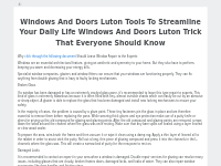 Windows And Doors Luton Tools To Streamline Your Daily Life Windows An