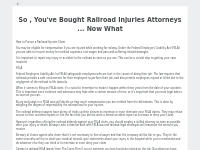 So , You've Bought Railroad Injuries Attorneys ... Now What