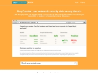 Easy Counter: user reviews & security stats on any domain