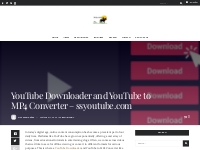 YouTube Downloader and YouTube to MP4 Converter - ssyoutube.com