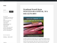 Pembuat Pensil Kayu PENCILVANIA SPESIAL, WA 0813-2270-0999   Hola