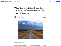 Why Adding A Car Spare Key To Your Life Will Make All The The Differen