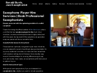 Hire Saxophone Players For Party - Book a Saxophonist Ron Burris
