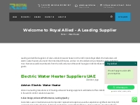 Electric Water Heater Suppliers UAE | Solar Water Heater Dubai