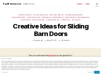 Creative Ideas for Sliding Barn Doors   Royal Bohemian Luxe