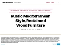 Rustic Mediterranean Style, Reclaimed Wood Furniture   Royal Bohemian 
