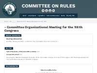Committee Organizational Meeting for the 118th Congress | House of Rep