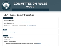 H.R. 1 - Lower Energy Costs Act | House of Representatives Committee o